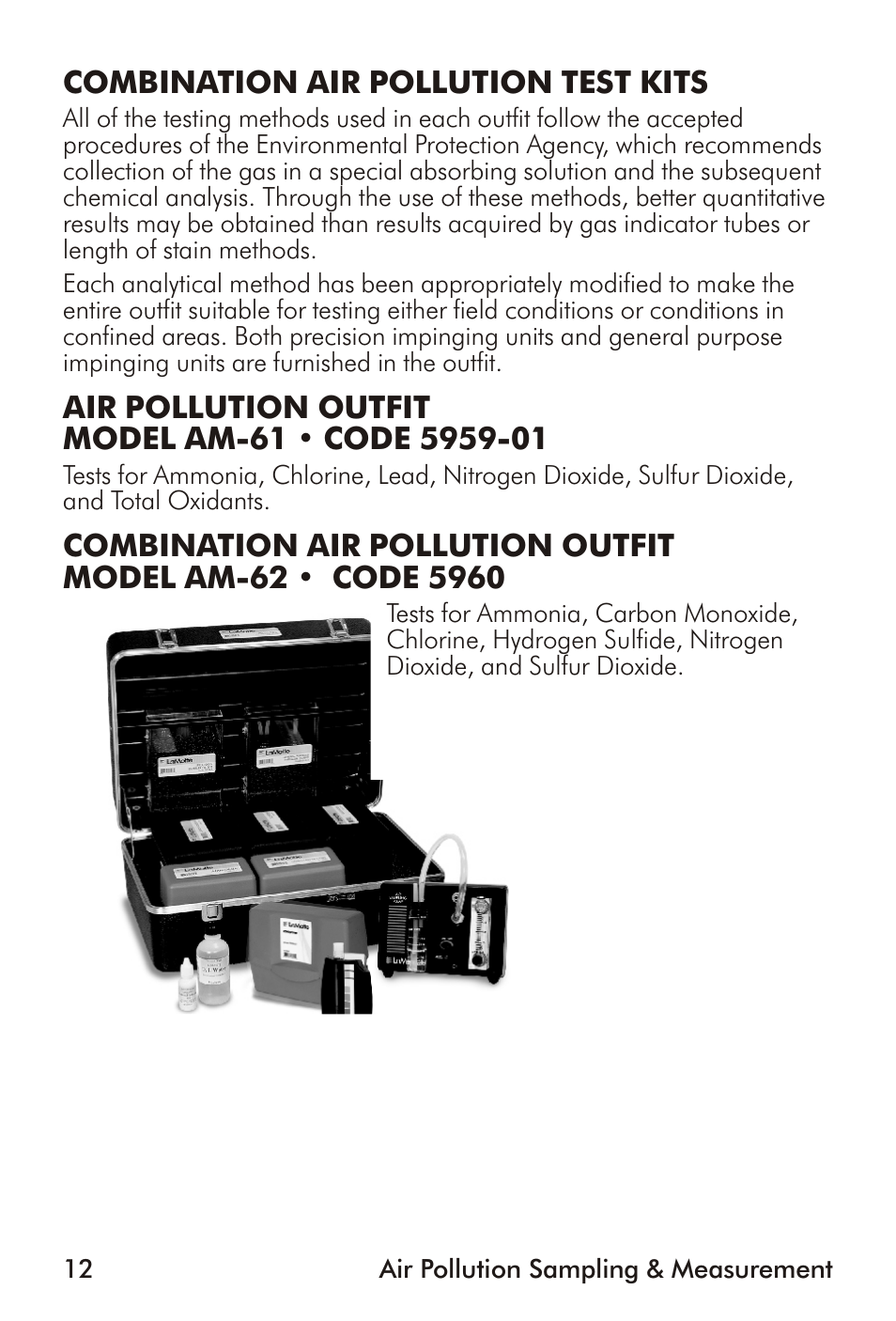 LaMotte Air Pollution Sampling & Measurement User Manual | Page 12 / 16