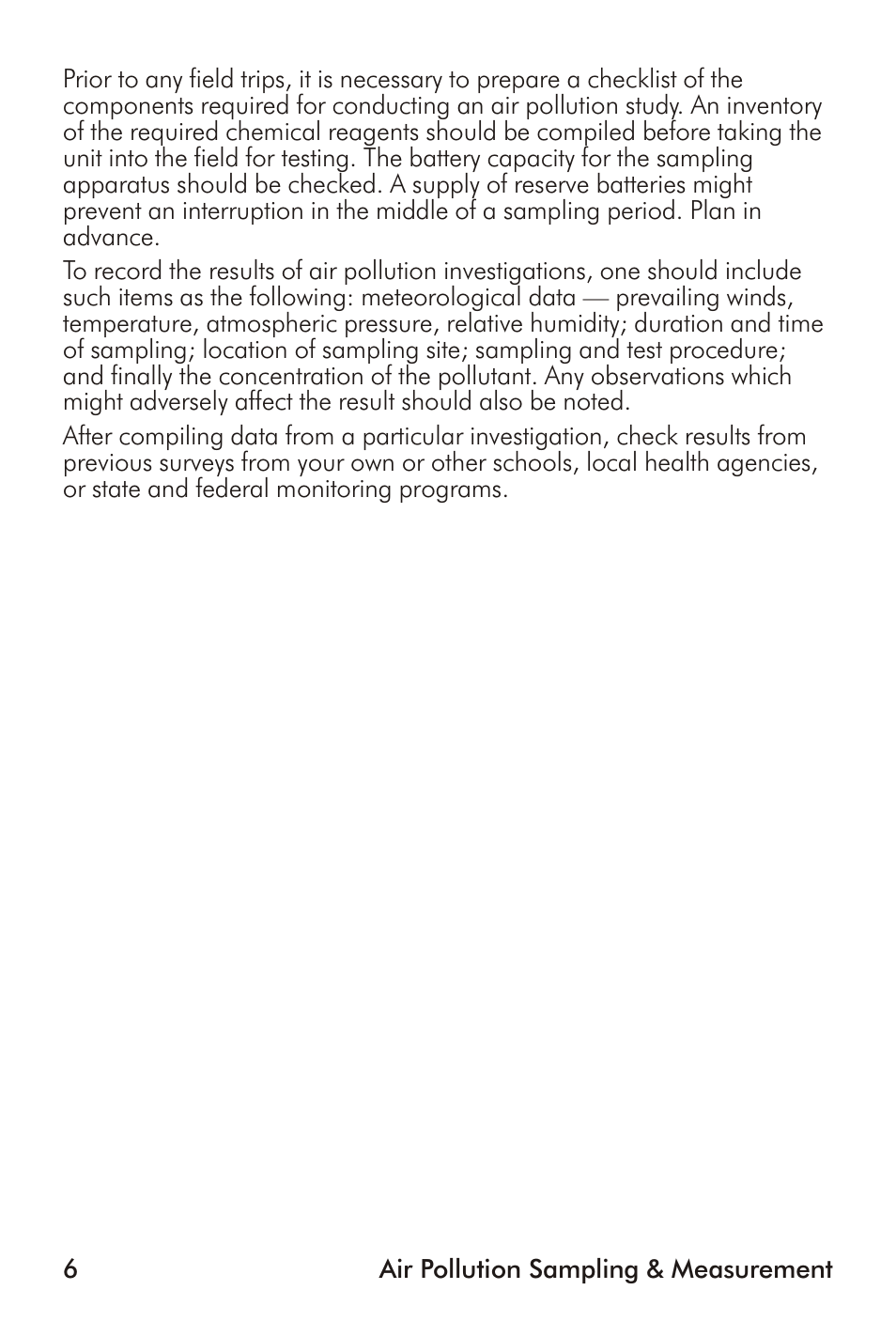 LaMotte Air Pollution Sampling & Measurement User Manual | Page 6 / 16