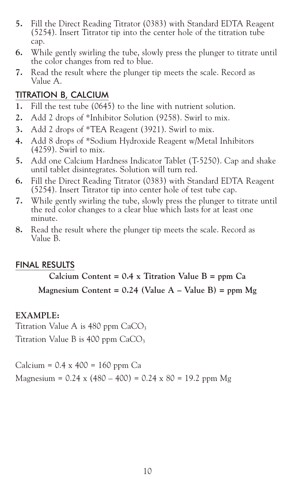 LaMotte AM-41 Hydroponics Test Kit User Manual | Page 10 / 16