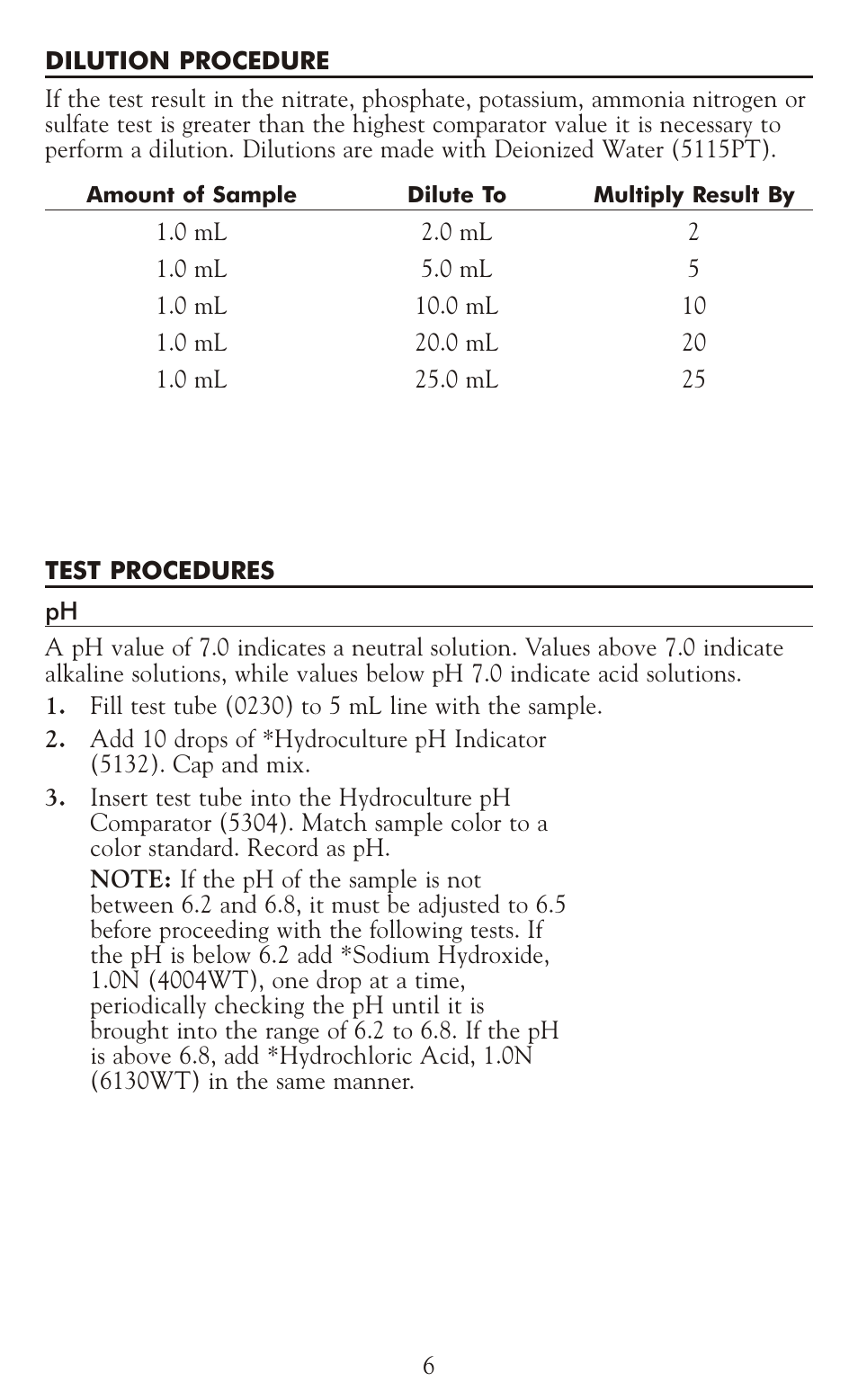 LaMotte AM-41 Hydroponics Test Kit User Manual | Page 6 / 16