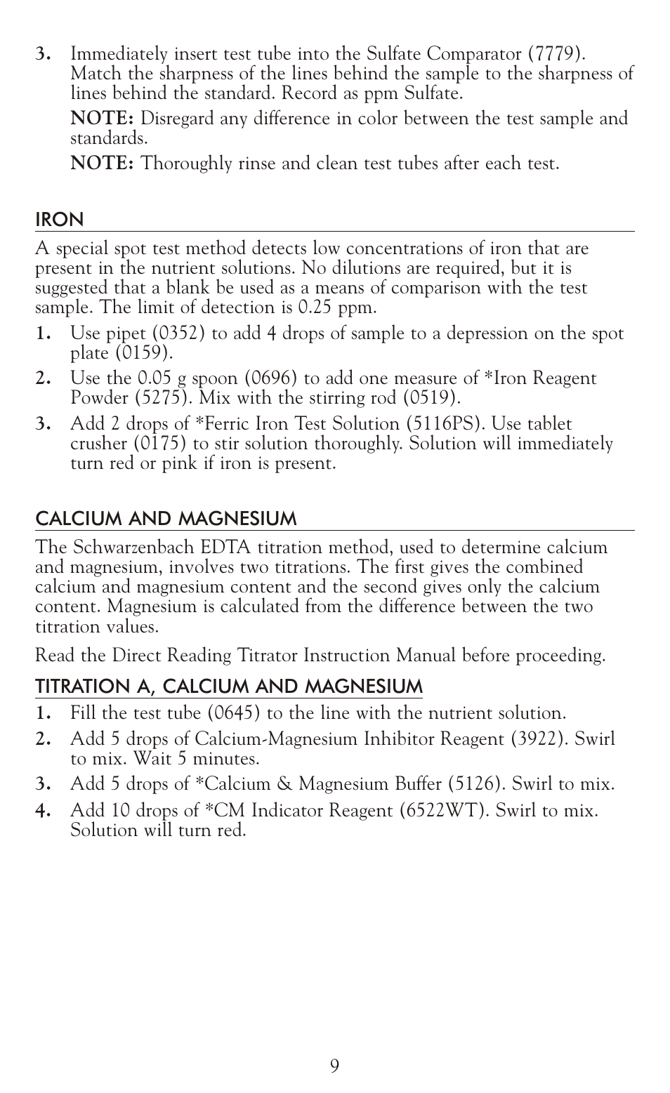 LaMotte AM-41 Hydroponics Test Kit User Manual | Page 9 / 16