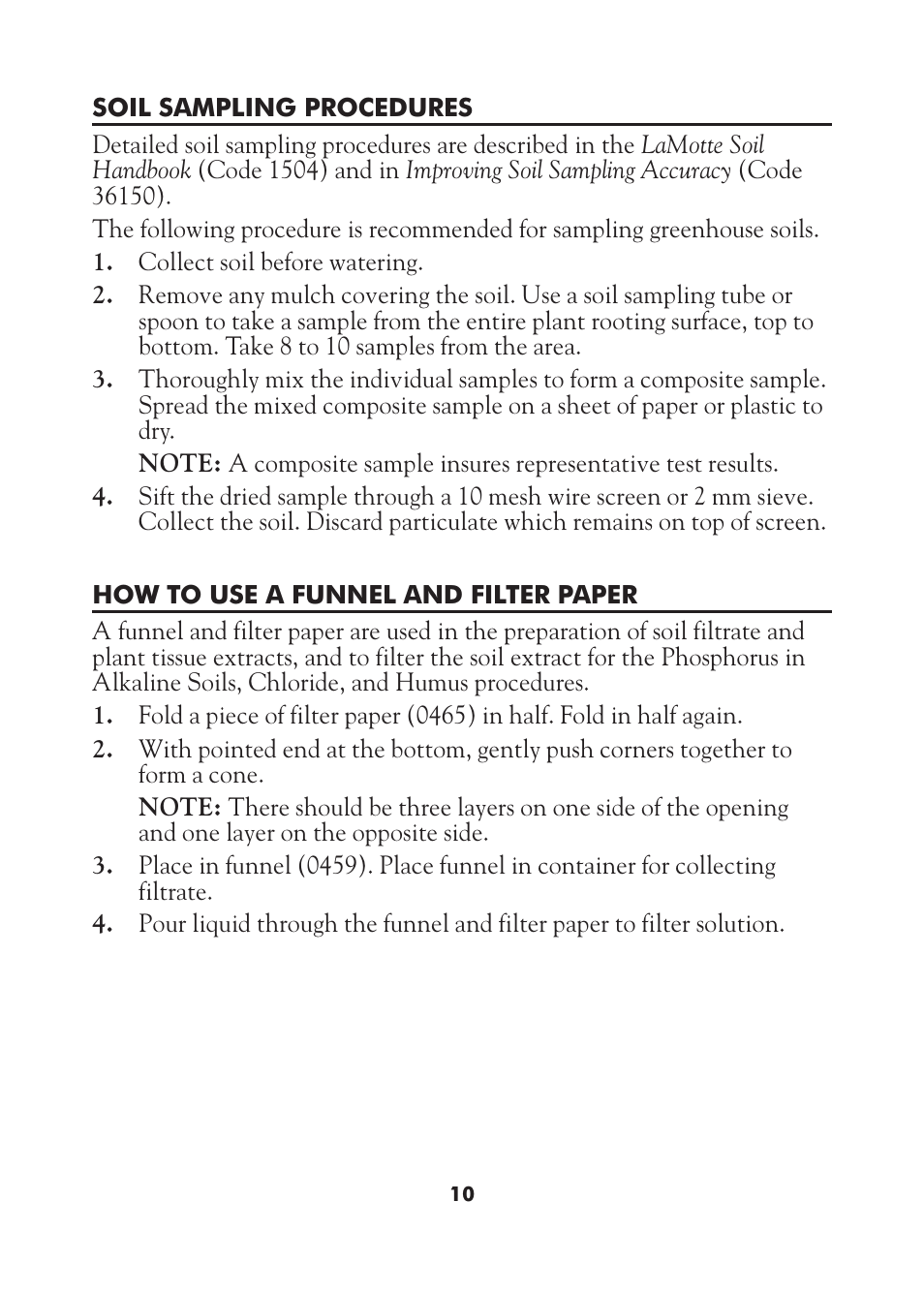 LaMotte AST Series Professional Soil Test Outfits User Manual | Page 10 / 40