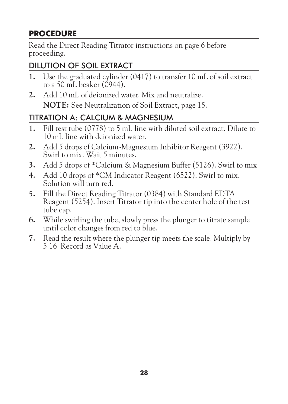 LaMotte AST Series Professional Soil Test Outfits User Manual | Page 28 / 40