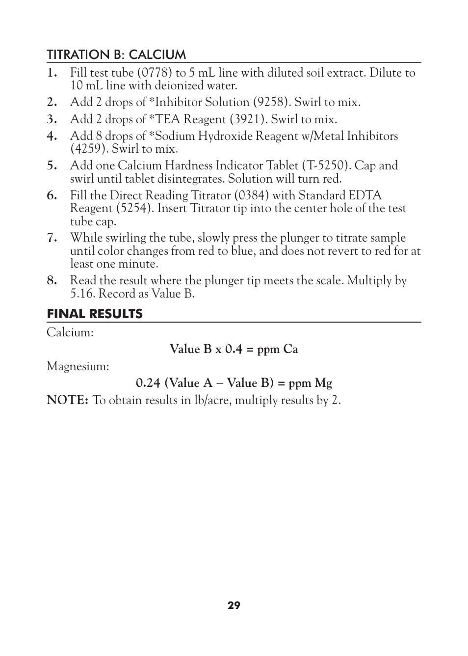 LaMotte AST Series Professional Soil Test Outfits User Manual | Page 29 / 40