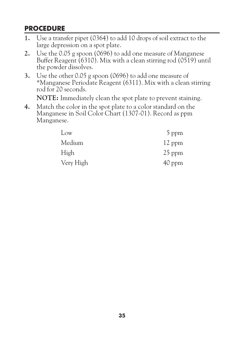 LaMotte AST Series Professional Soil Test Outfits User Manual | Page 35 / 40