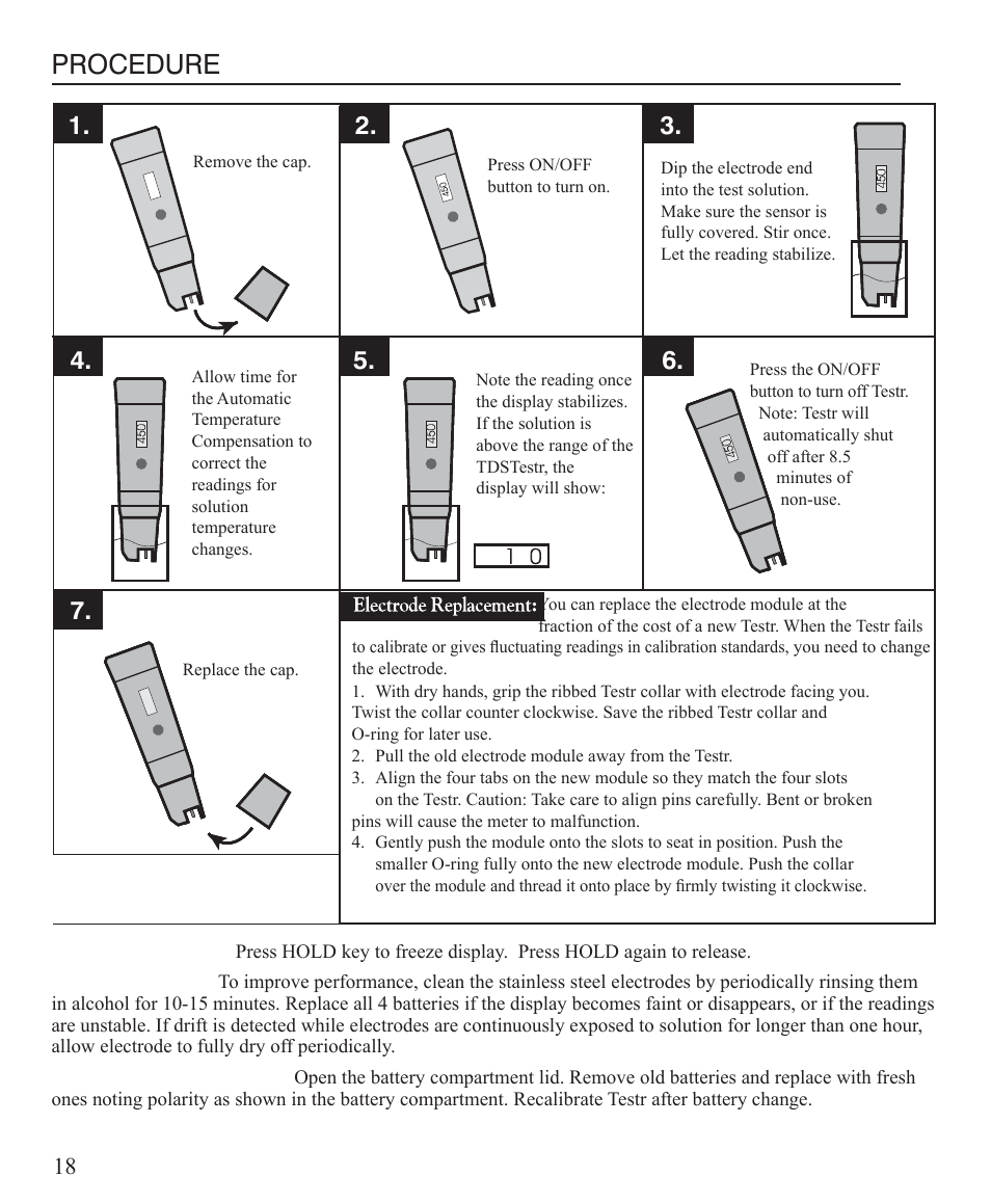 Procedure | LaMotte AT Visual Series Water Softener Demo Kit User Manual | Page 18 / 24