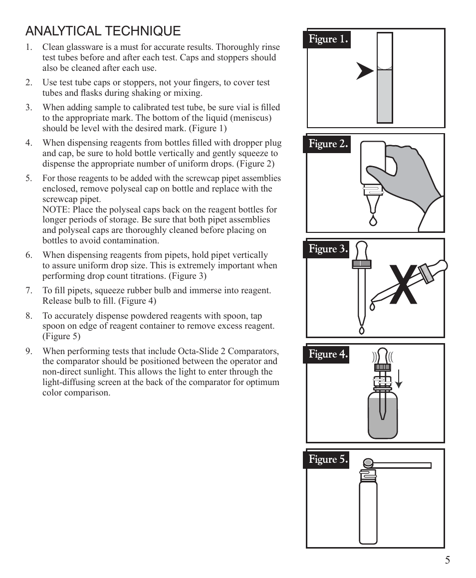 Analytical technique | LaMotte AT Visual Series Water Softener Demo Kit User Manual | Page 5 / 24