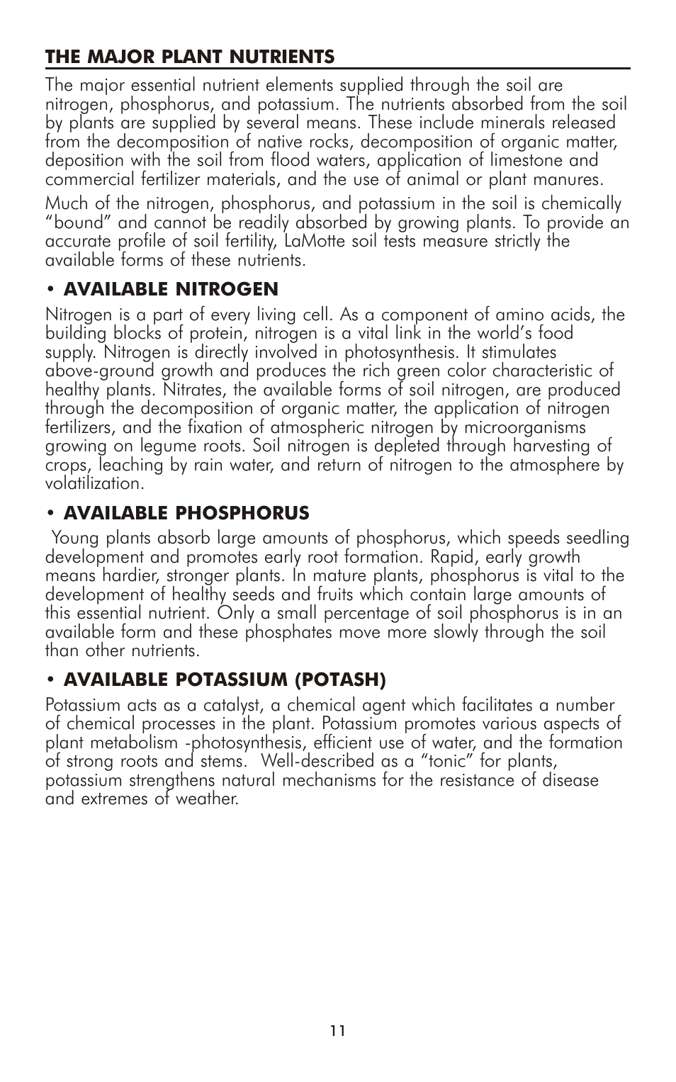 LaMotte Soil Chemistry Test Equipment User Manual | Page 11 / 16