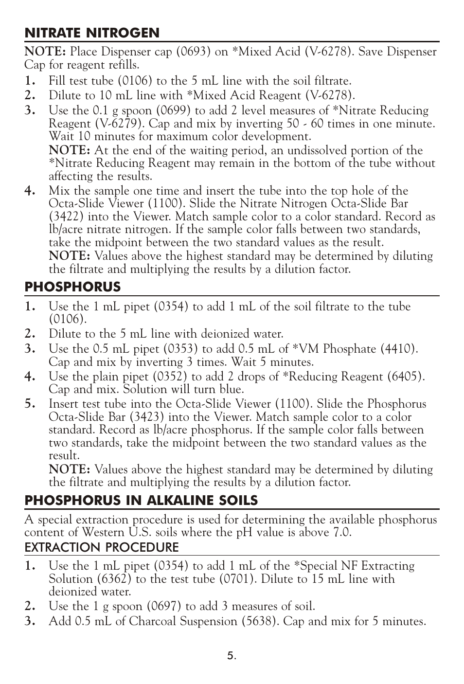 LaMotte TL-2 Turf Lab Soil Test Kit User Manual | Page 5 / 8