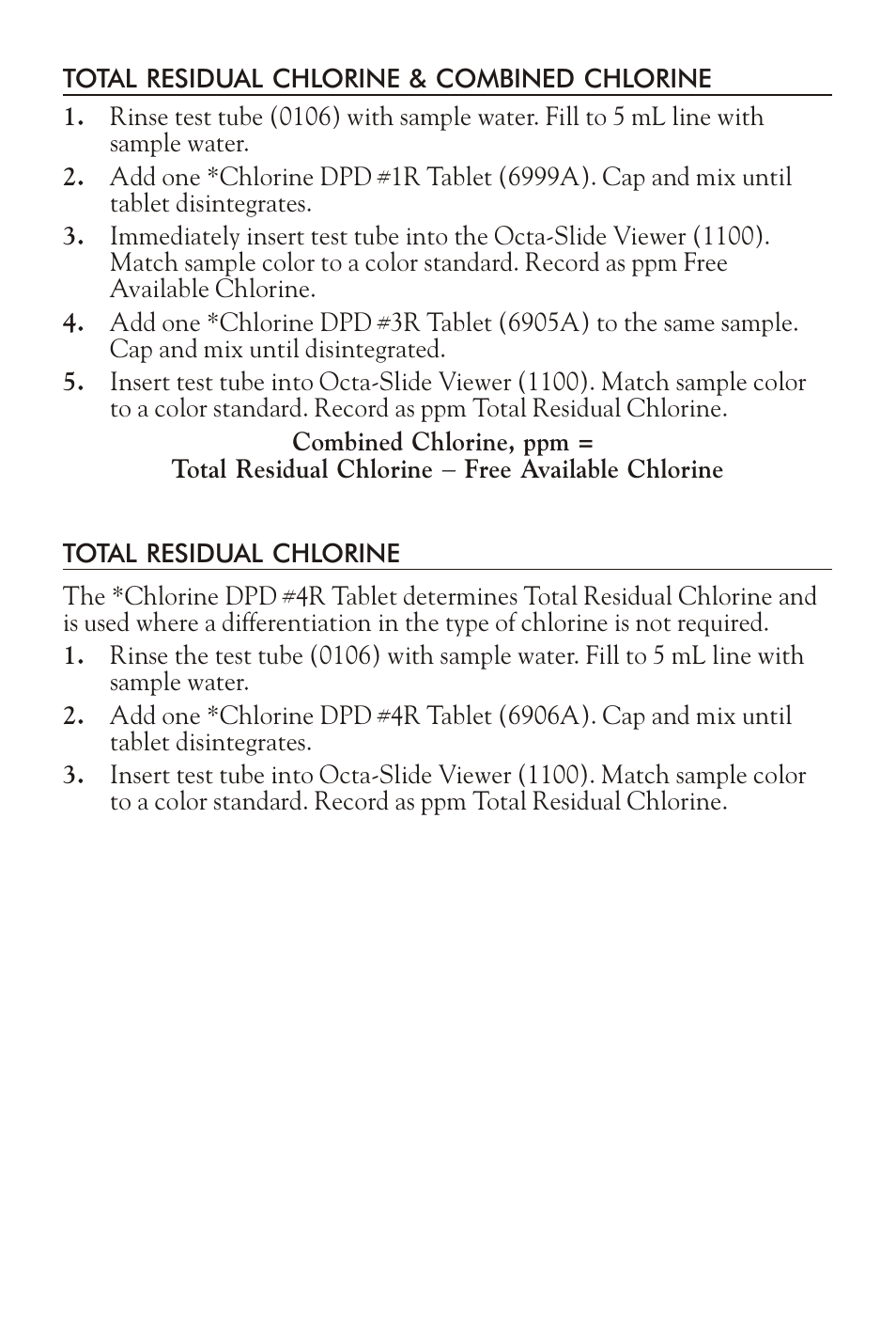 LaMotte DPD CHLORINE TEST KIT SL-1 User Manual | Page 3 / 4