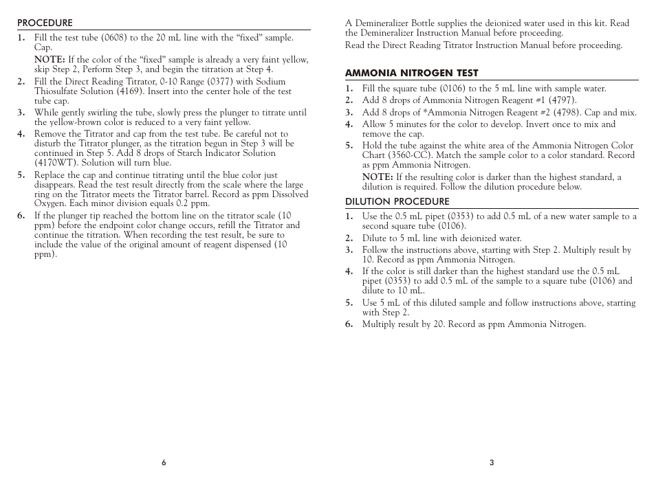 LaMotte Aquaculture TEST KIT AQ-1 User Manual | Page 3 / 4