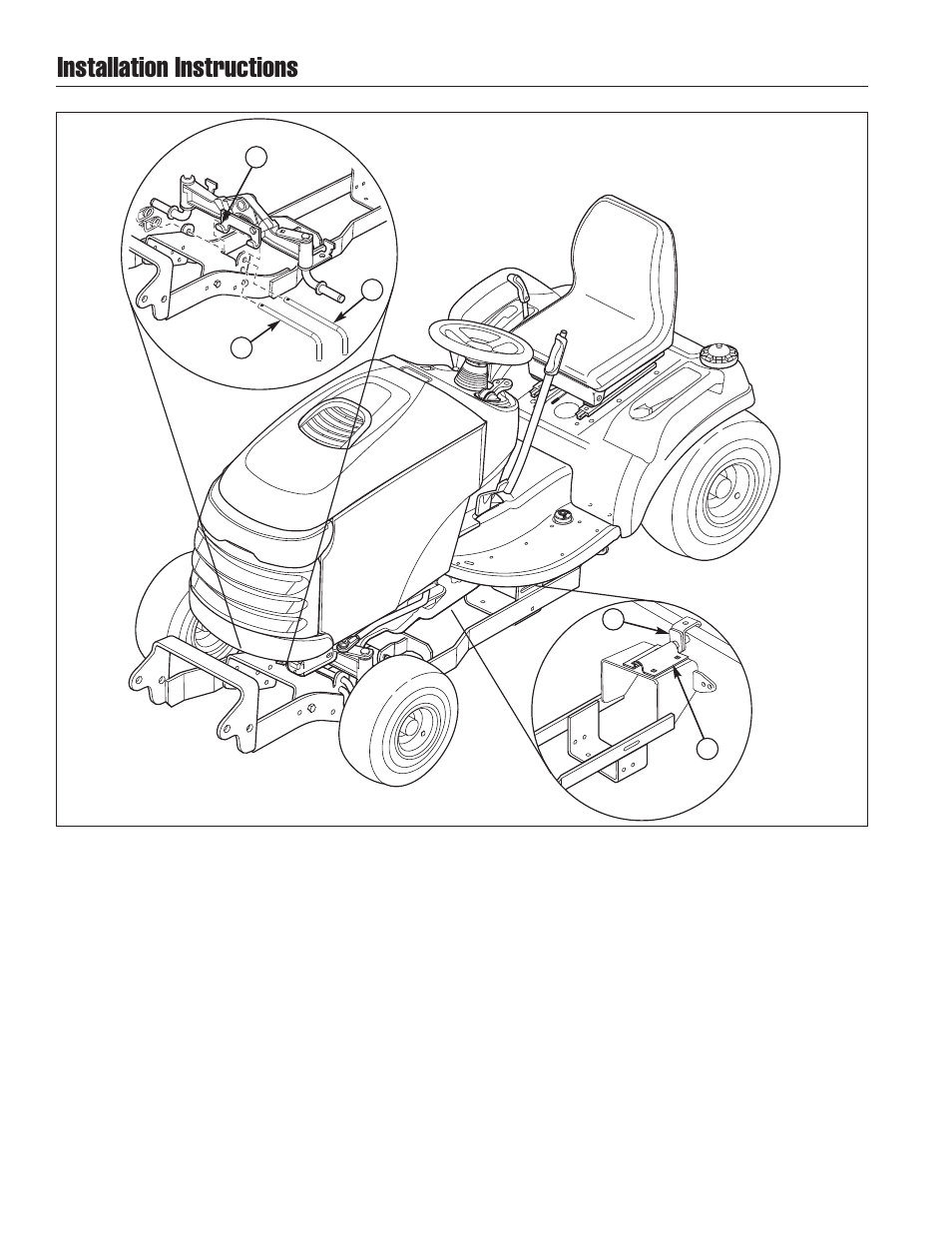 Installation instructions, Sub-frame hitch | Briggs & Stratton 2600 User Manual | Page 6 / 10