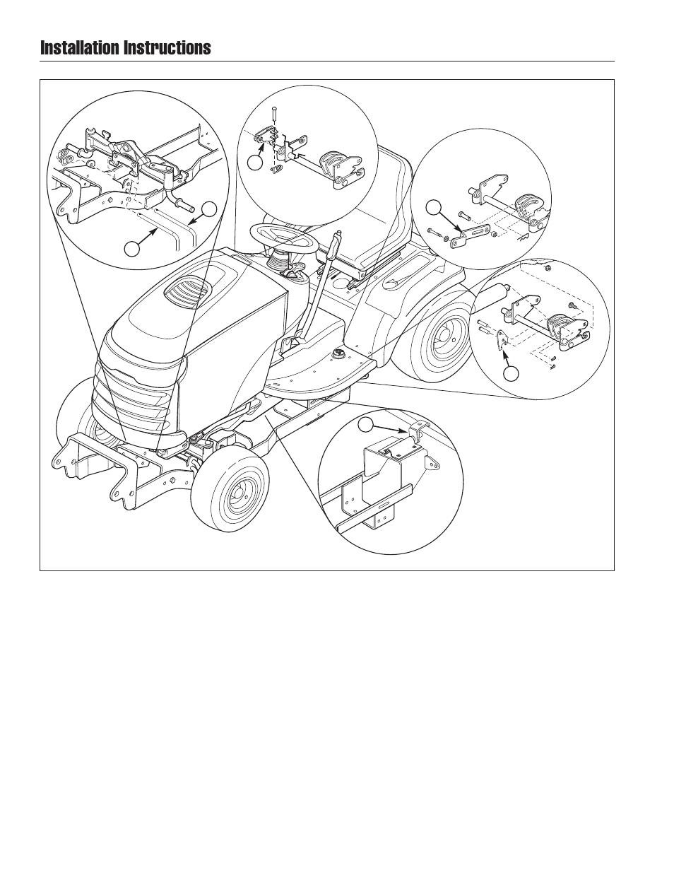 Installation instructions, Sub-frame hitch removal, Normal installation | Briggs & Stratton 2600 User Manual | Page 8 / 10