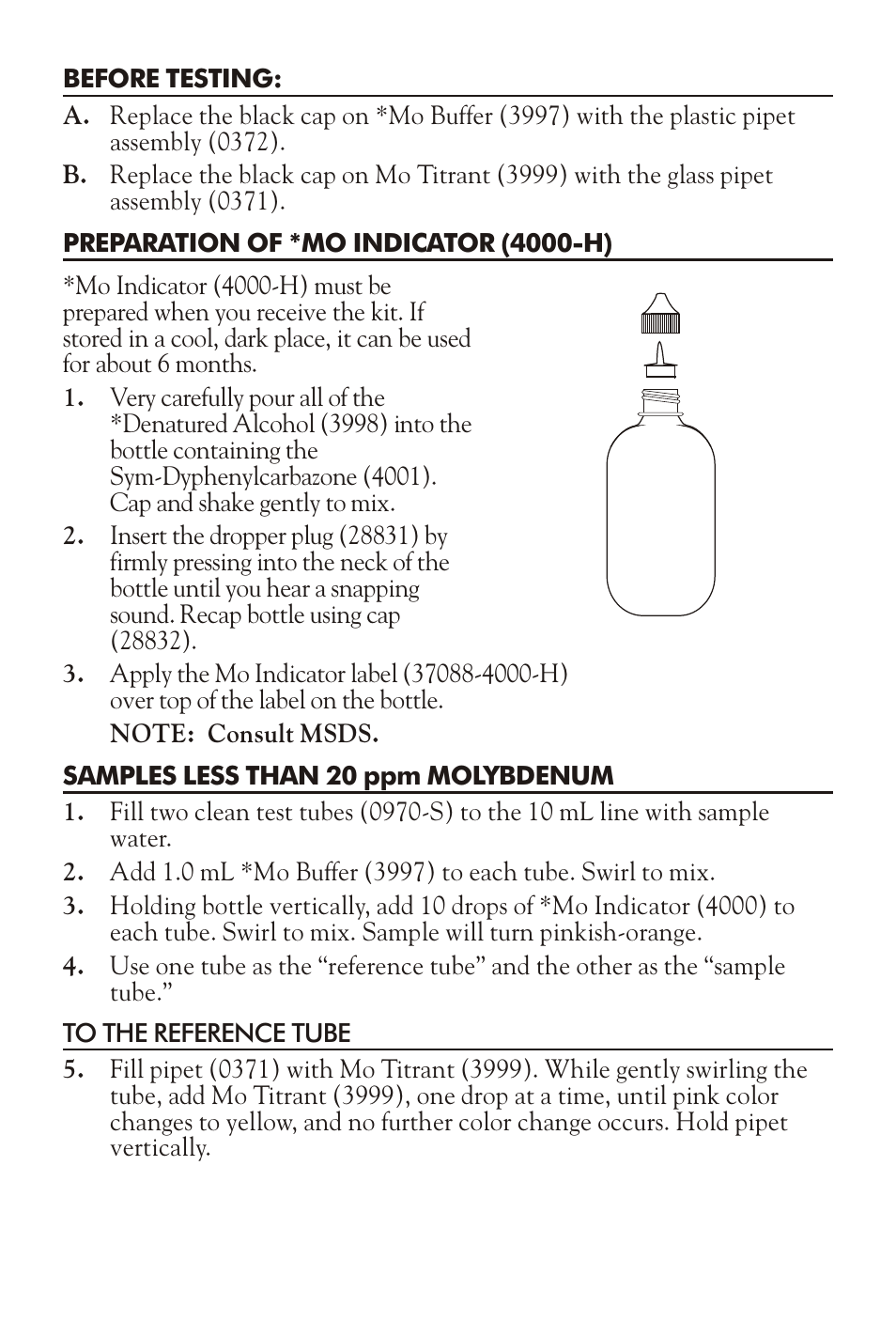 LaMotte MOLYBDENUM TEST KIT MO-DC User Manual | Page 2 / 4