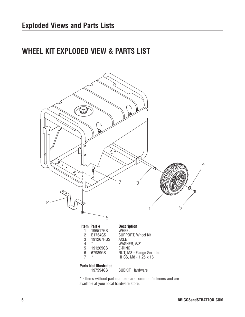 Briggs & Stratton 030380 User Manual | Page 6 / 6