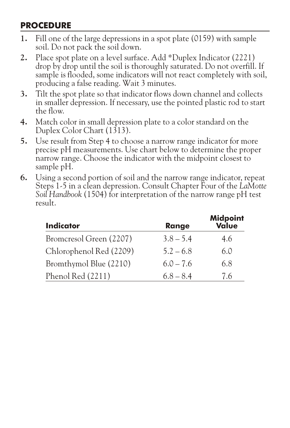 LaMotte MORGAN SOIL pH TEST KIT ST-M User Manual | Page 2 / 4