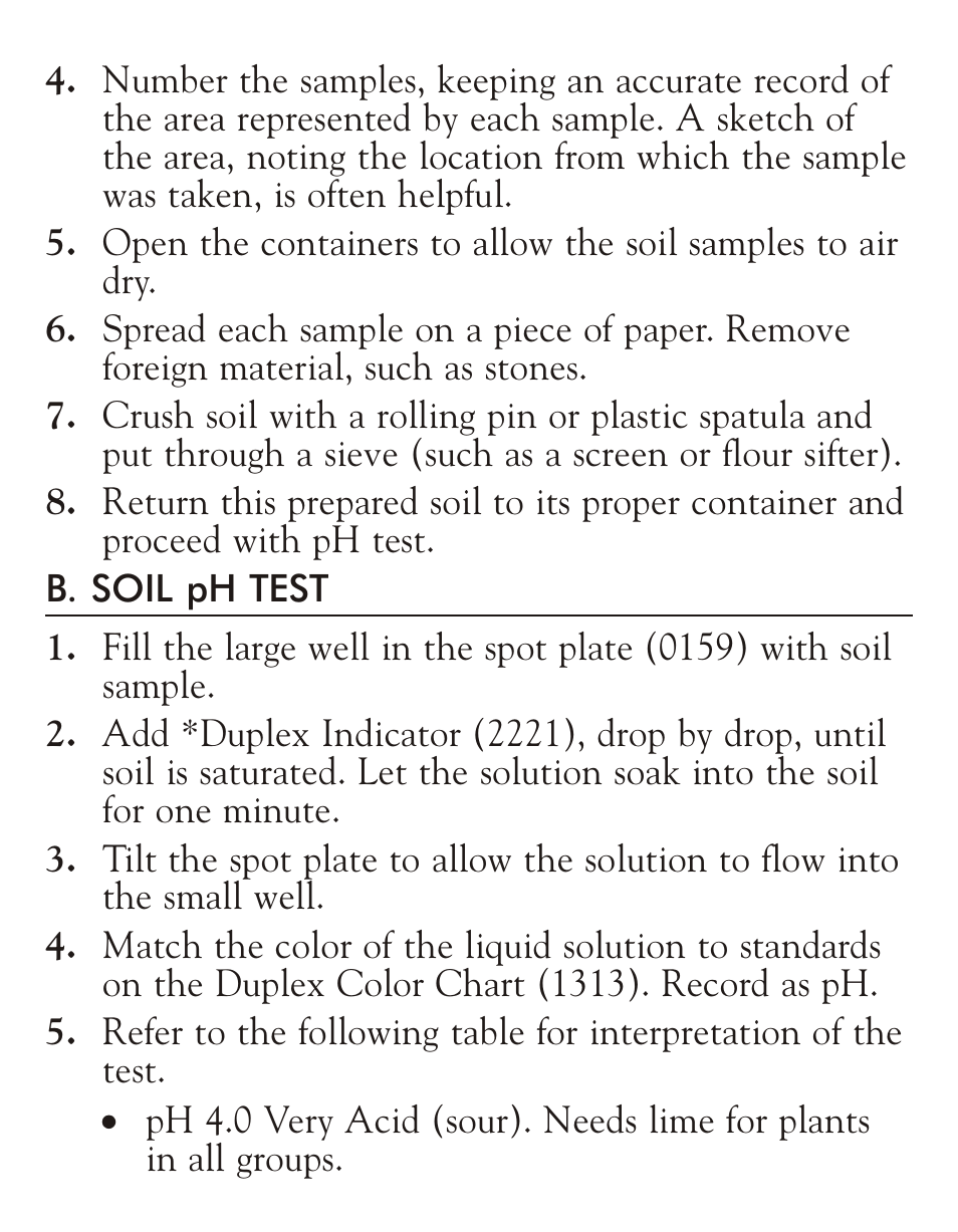 LaMotte Soil pH Test Kit ST-T User Manual | Page 3 / 4