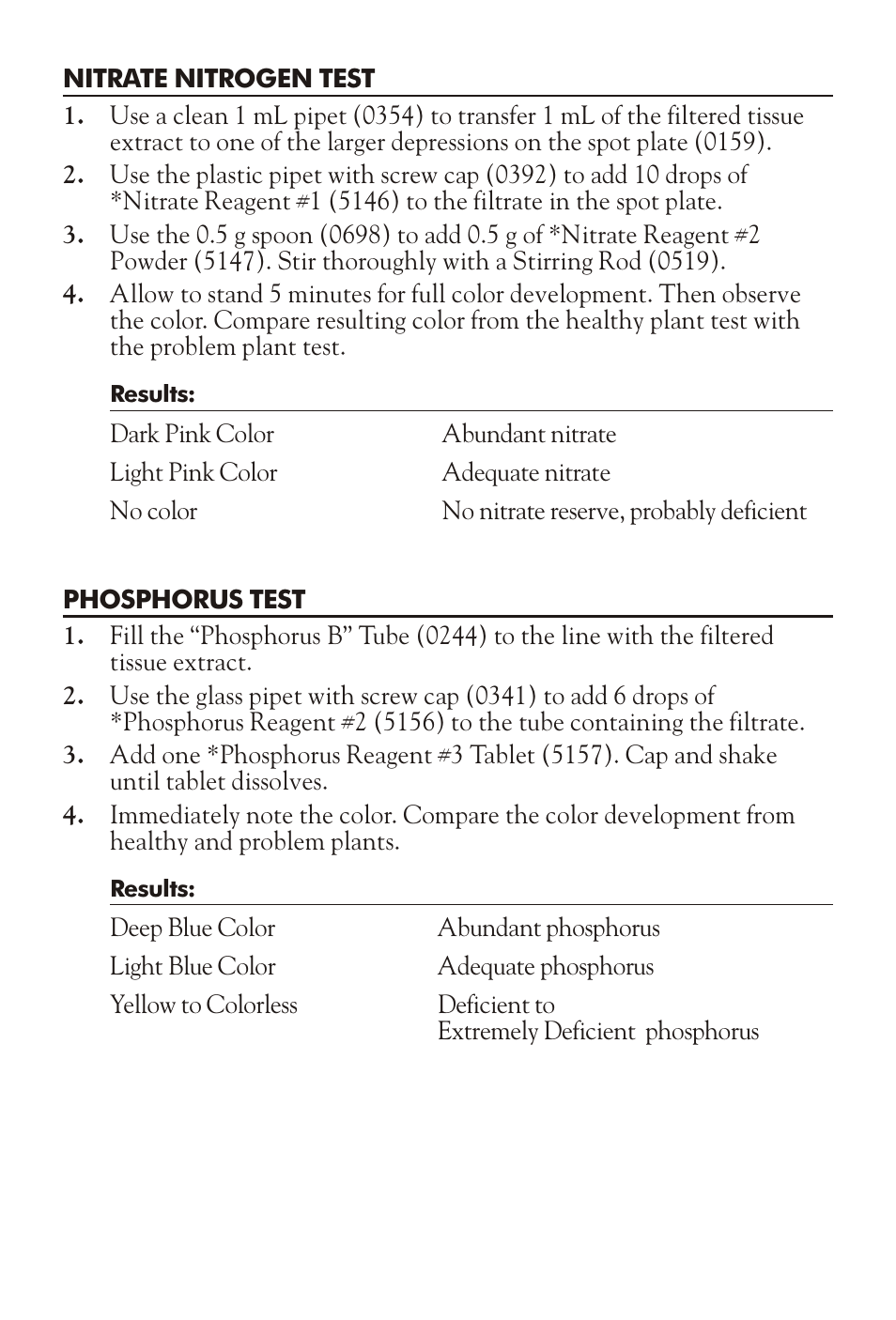 LaMotte PLANT TISSUE TEST KIT PT-3R User Manual | Page 3 / 4