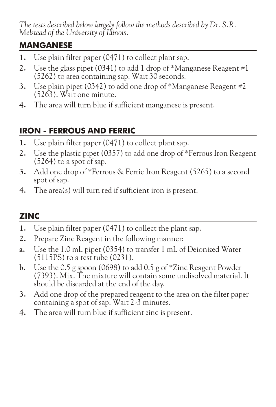 LaMotte TRACE ELEMENT PLANT TISSUE TESTS PT-04 User Manual | Page 3 / 4