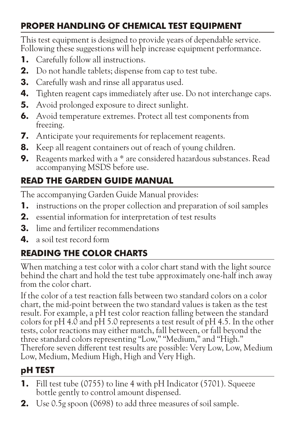 LaMotte Soil Test Kit 5679 User Manual | Page 3 / 5