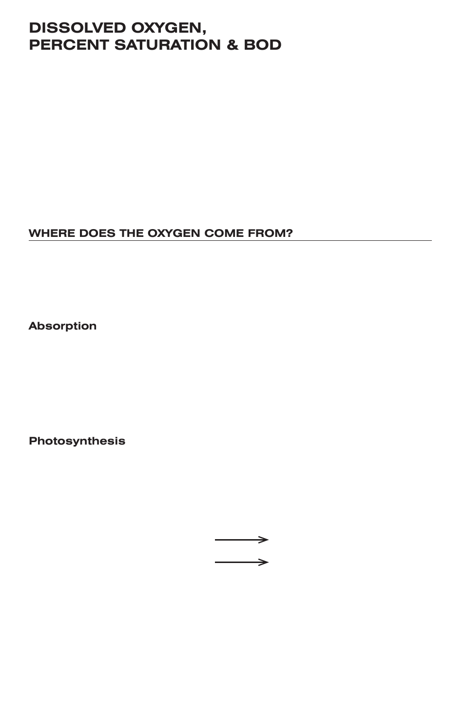 Dissolved oxygen, percent saturation & bod | LaMotte Dissolved Oxygen Water Quality Test Kit User Manual | Page 4 / 20