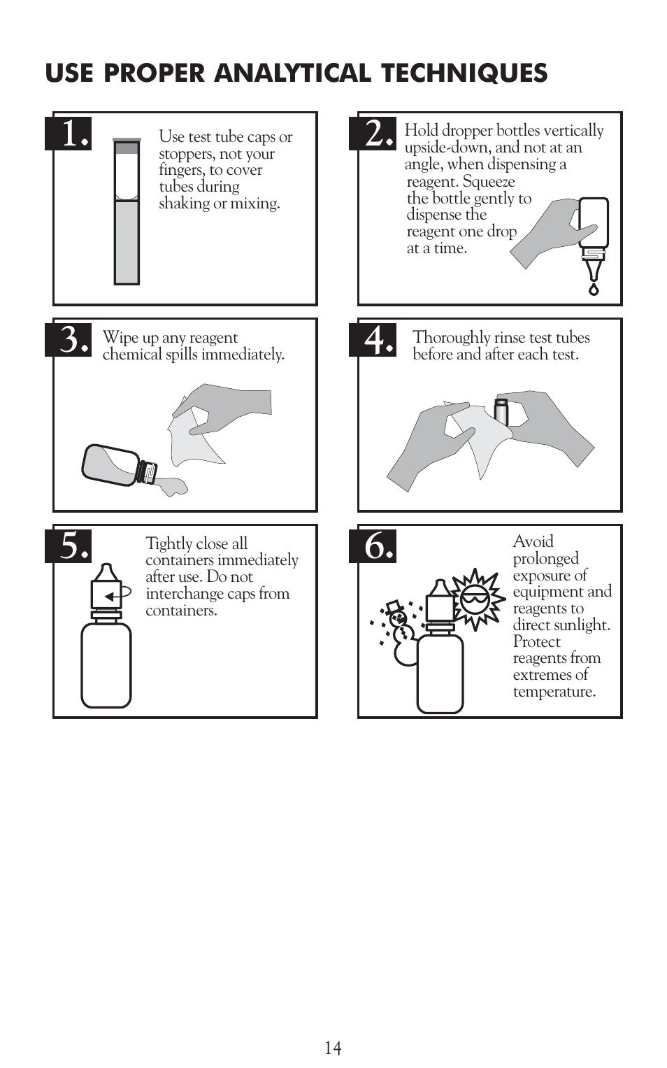 Use proper analytical techniques | LaMotte Dissolved Oxygen Water Quality User Manual | Page 16 / 24