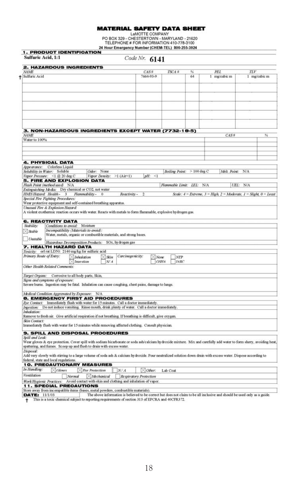 LaMotte Dissolved Oxygen Water Quality User Manual | Page 20 / 24