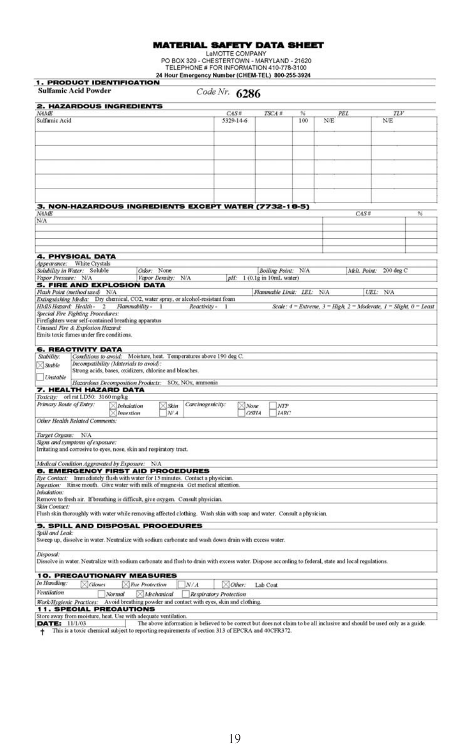 LaMotte Dissolved Oxygen Water Quality User Manual | Page 21 / 24