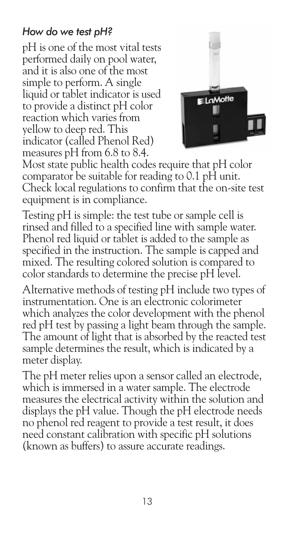 LaMotte Pool Manager Water Quality Handbook User Manual | Page 15 / 56