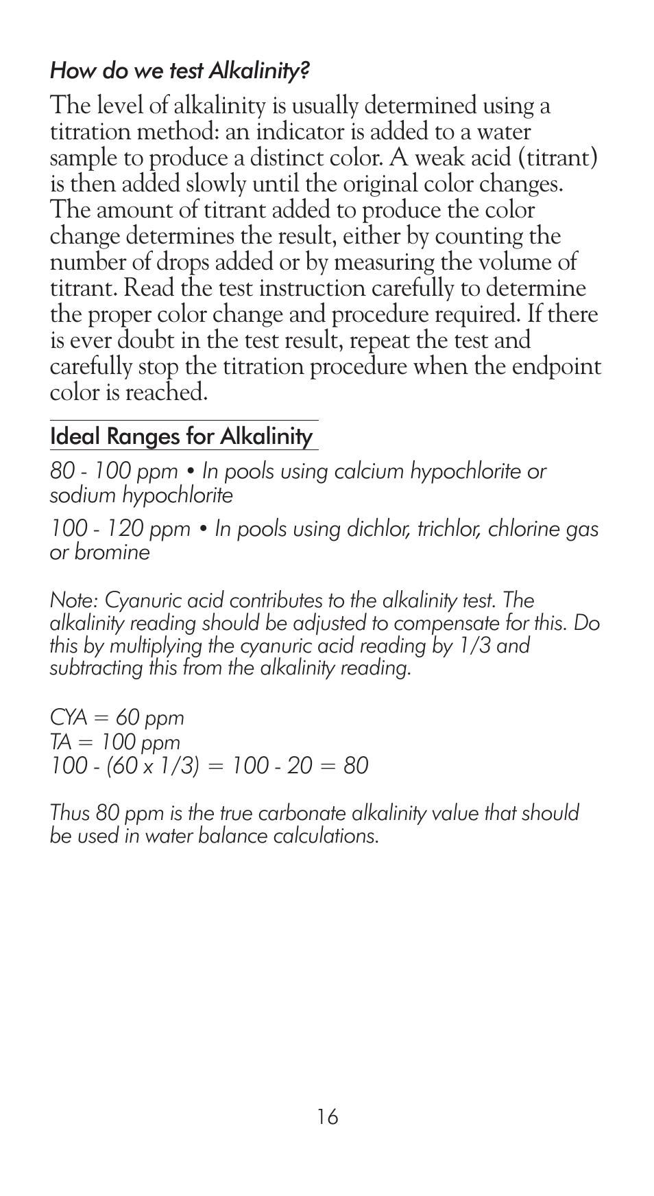 LaMotte Pool Manager Water Quality Handbook User Manual | Page 18 / 56