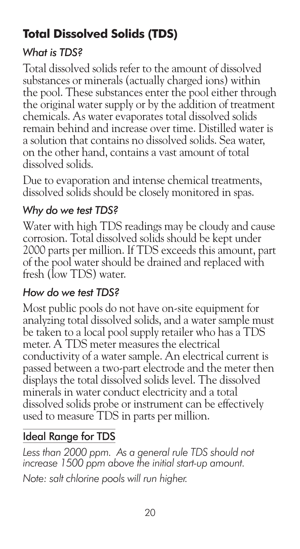 LaMotte Pool Manager Water Quality Handbook User Manual | Page 22 / 56