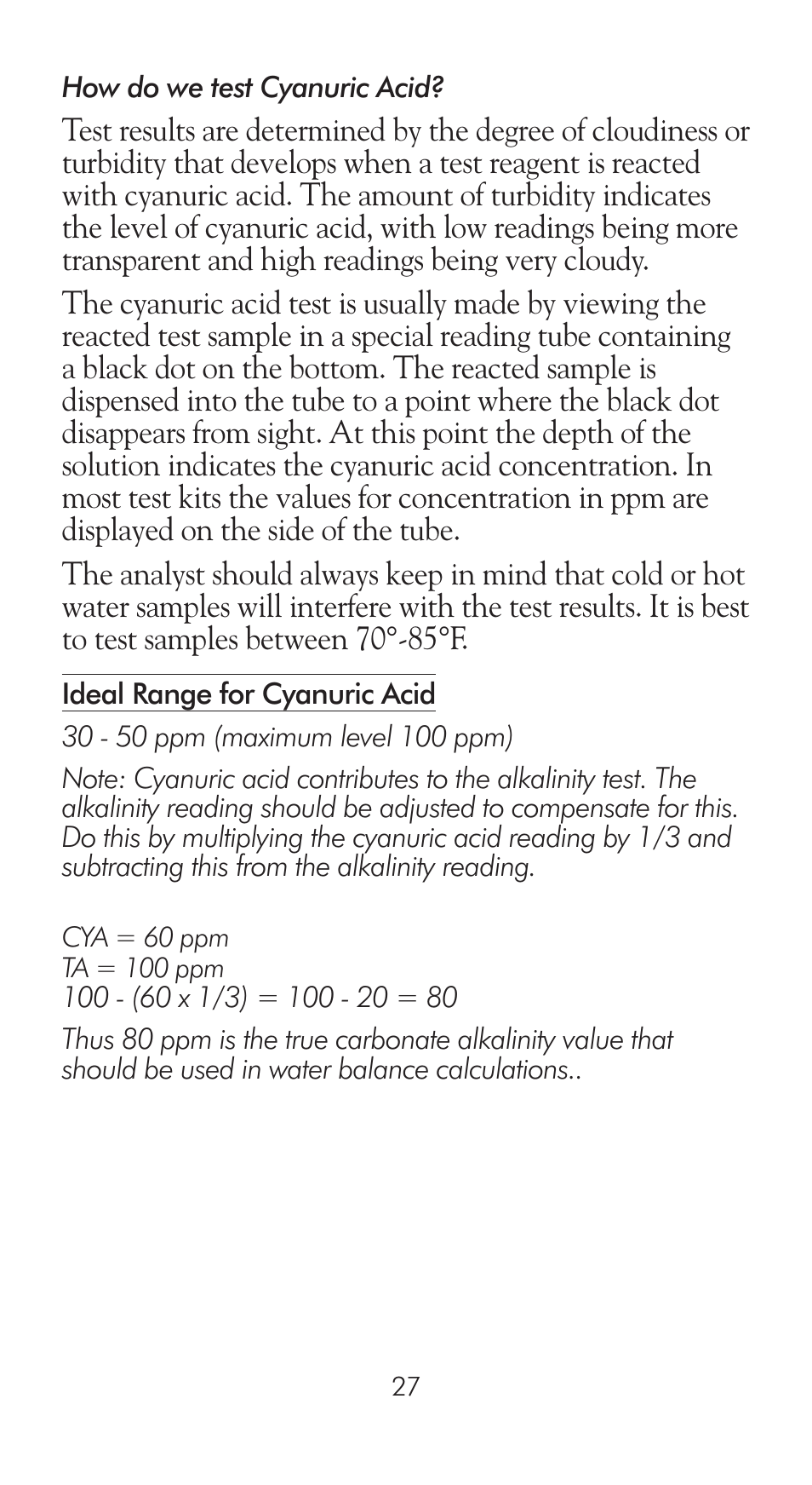 LaMotte Pool Manager Water Quality Handbook User Manual | Page 29 / 56