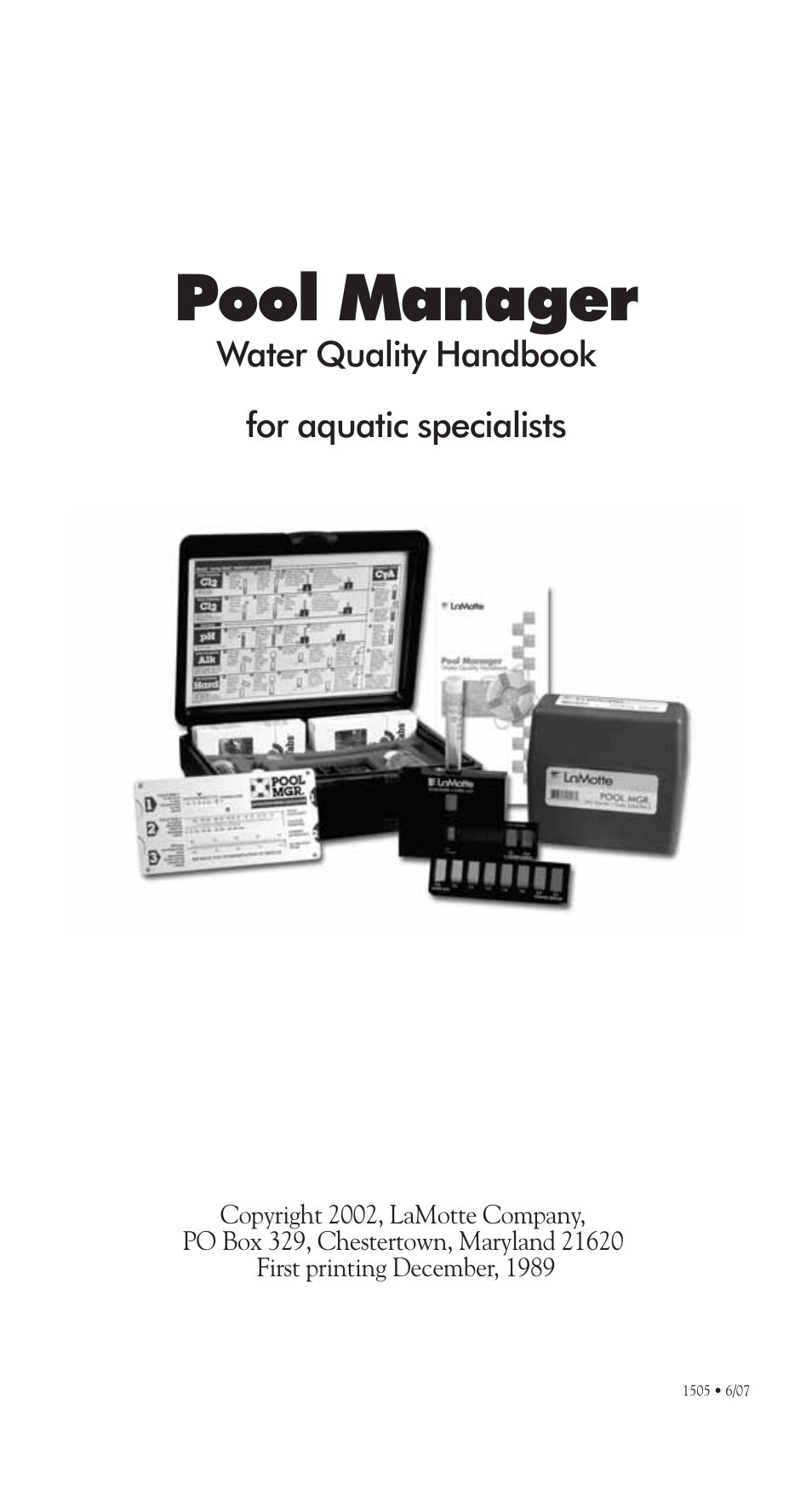 Pool manager | LaMotte Pool Manager Water Quality Handbook User Manual | Page 3 / 56