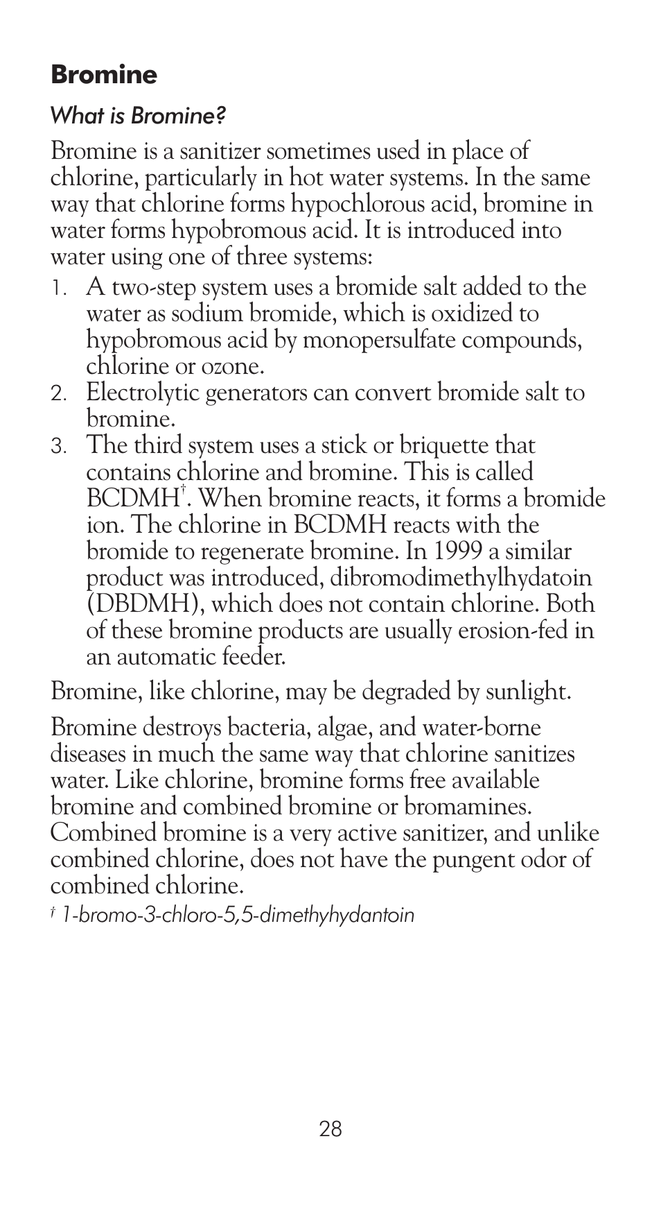 Bromine | LaMotte Pool Manager Water Quality Handbook User Manual | Page 30 / 56
