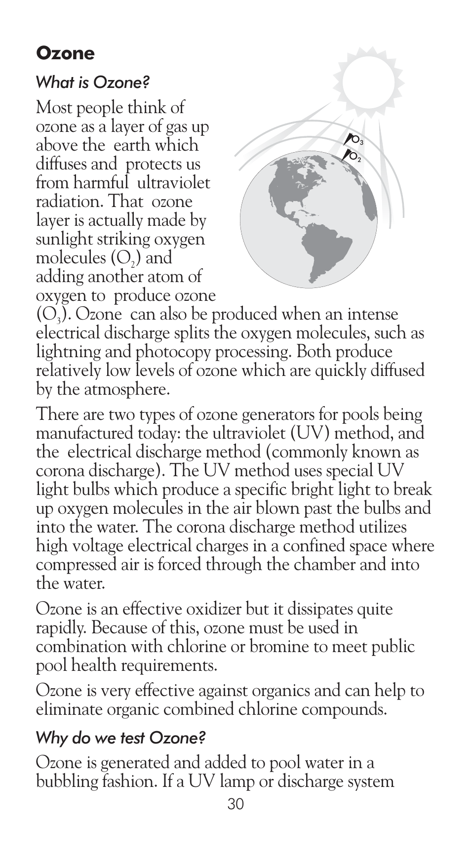 Ozone, What is ozone, Why do we test ozone | LaMotte Pool Manager Water Quality Handbook User Manual | Page 32 / 56