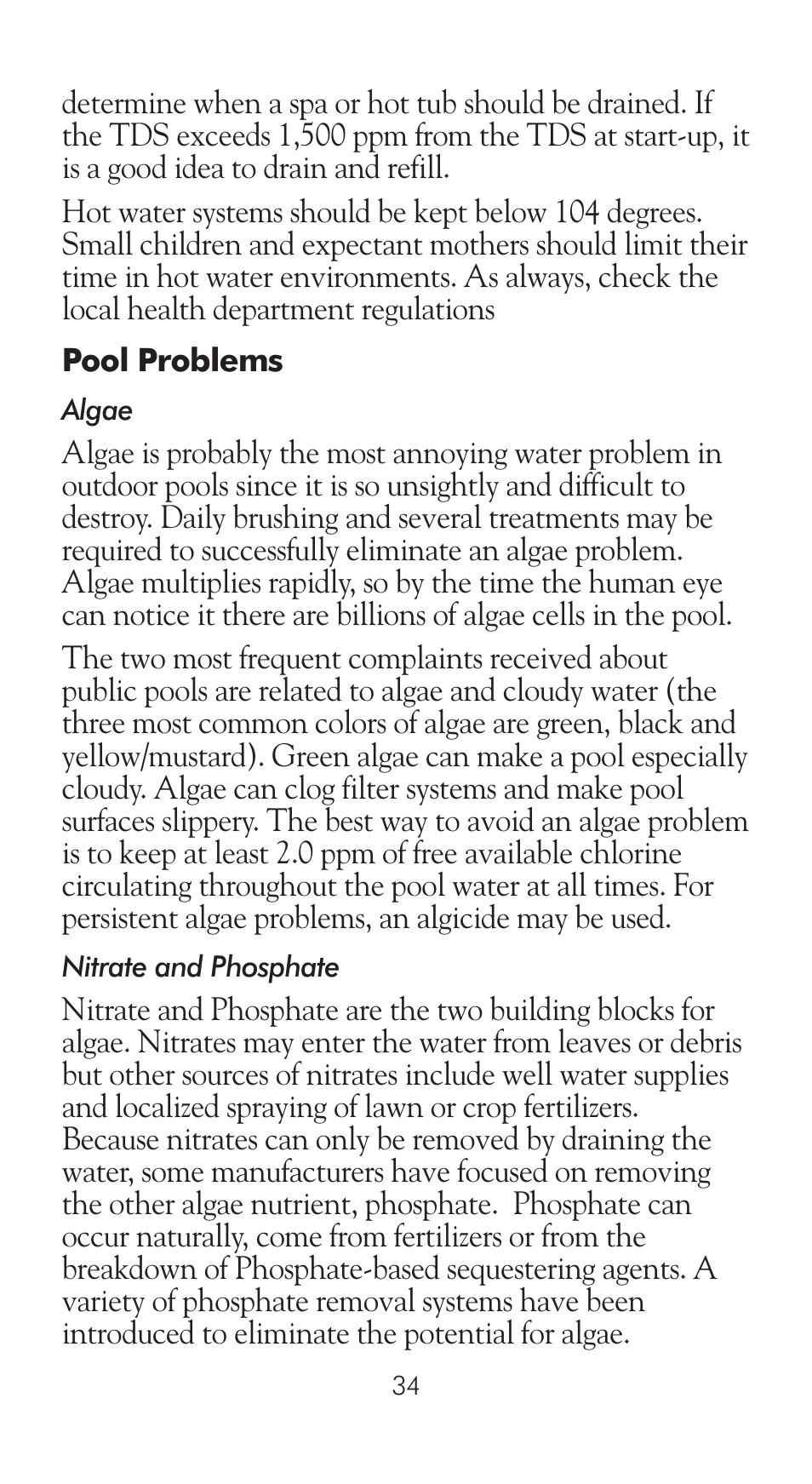 LaMotte Pool Manager Water Quality Handbook User Manual | Page 36 / 56