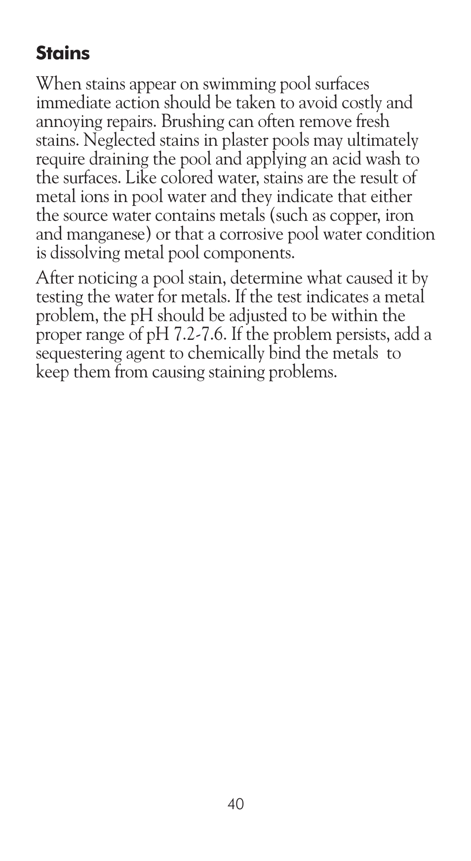 LaMotte Pool Manager Water Quality Handbook User Manual | Page 42 / 56