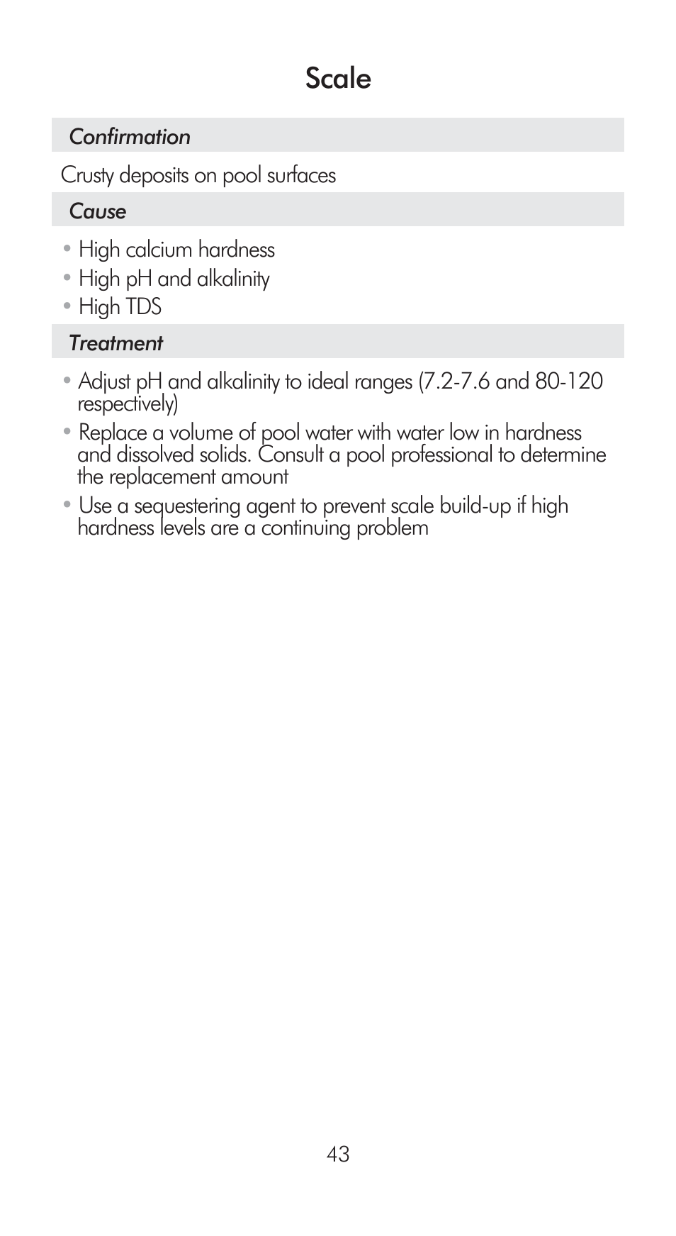 Scale | LaMotte Pool Manager Water Quality Handbook User Manual | Page 45 / 56