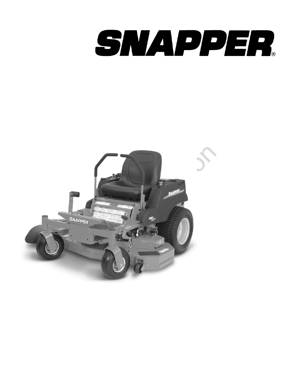 Briggs & Stratton SNAPPER 5900731 User Manual | 48 pages