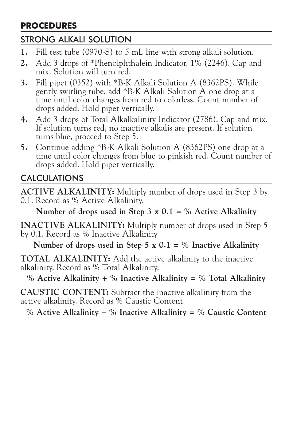 LaMotte ALKALI TEST KIT 6798 User Manual | Page 2 / 4