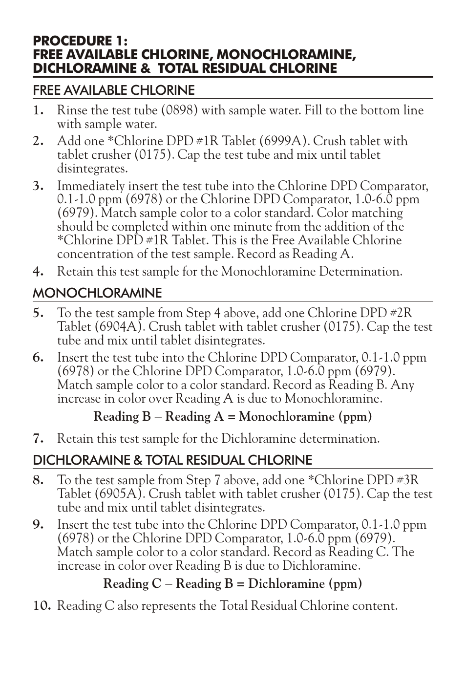 LaMotte CHLORINE - pH TEST KIT LP-8 User Manual | Page 2 / 4