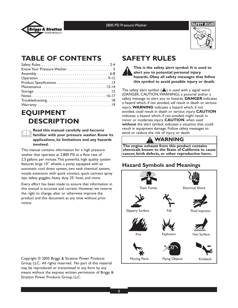 Briggs & Stratton Elite 01937 User Manual | Page 2 / 36