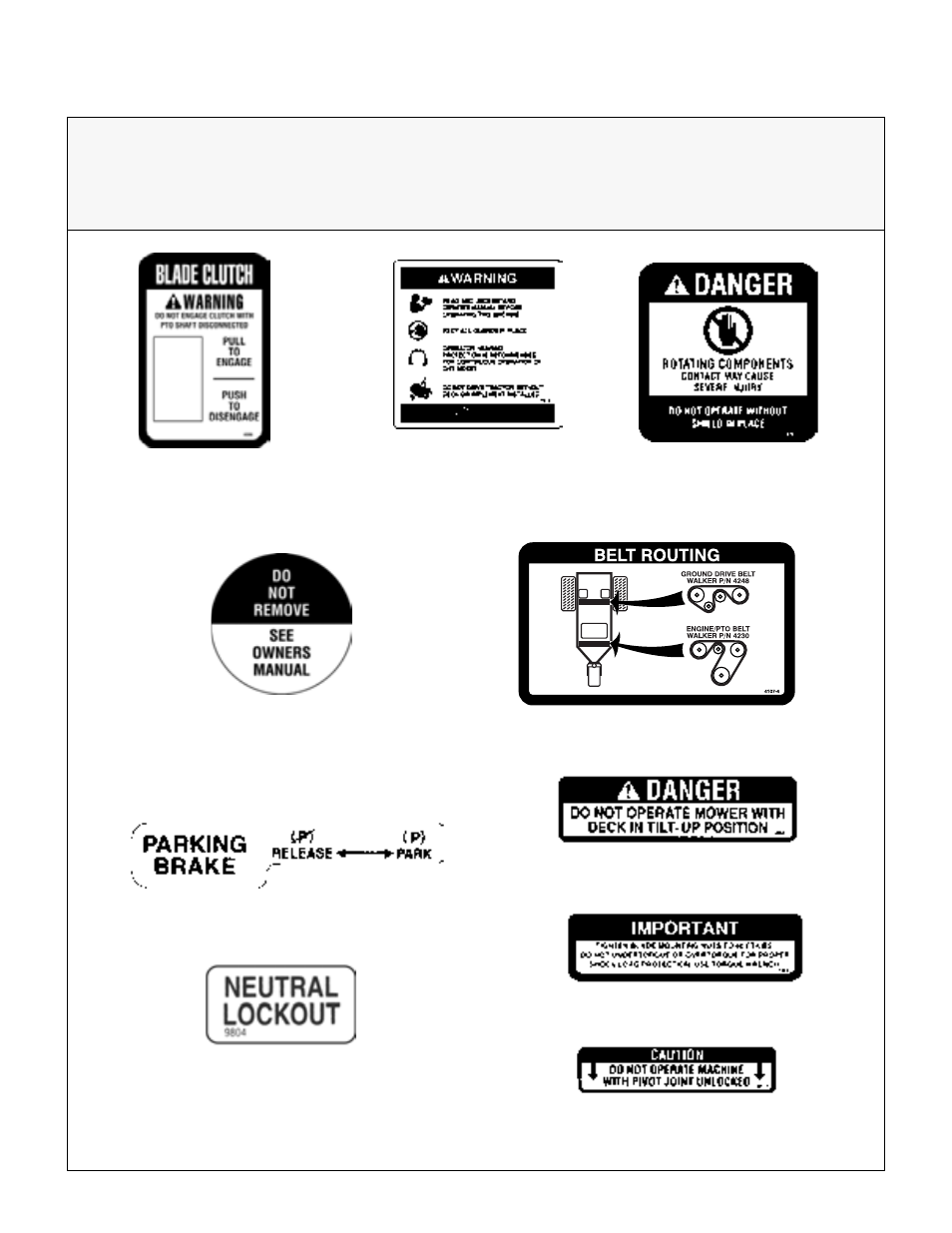 Safety, control, and instruction decals, Safety instructions | Briggs & Stratton MB (18 HP) User Manual | Page 18 / 76