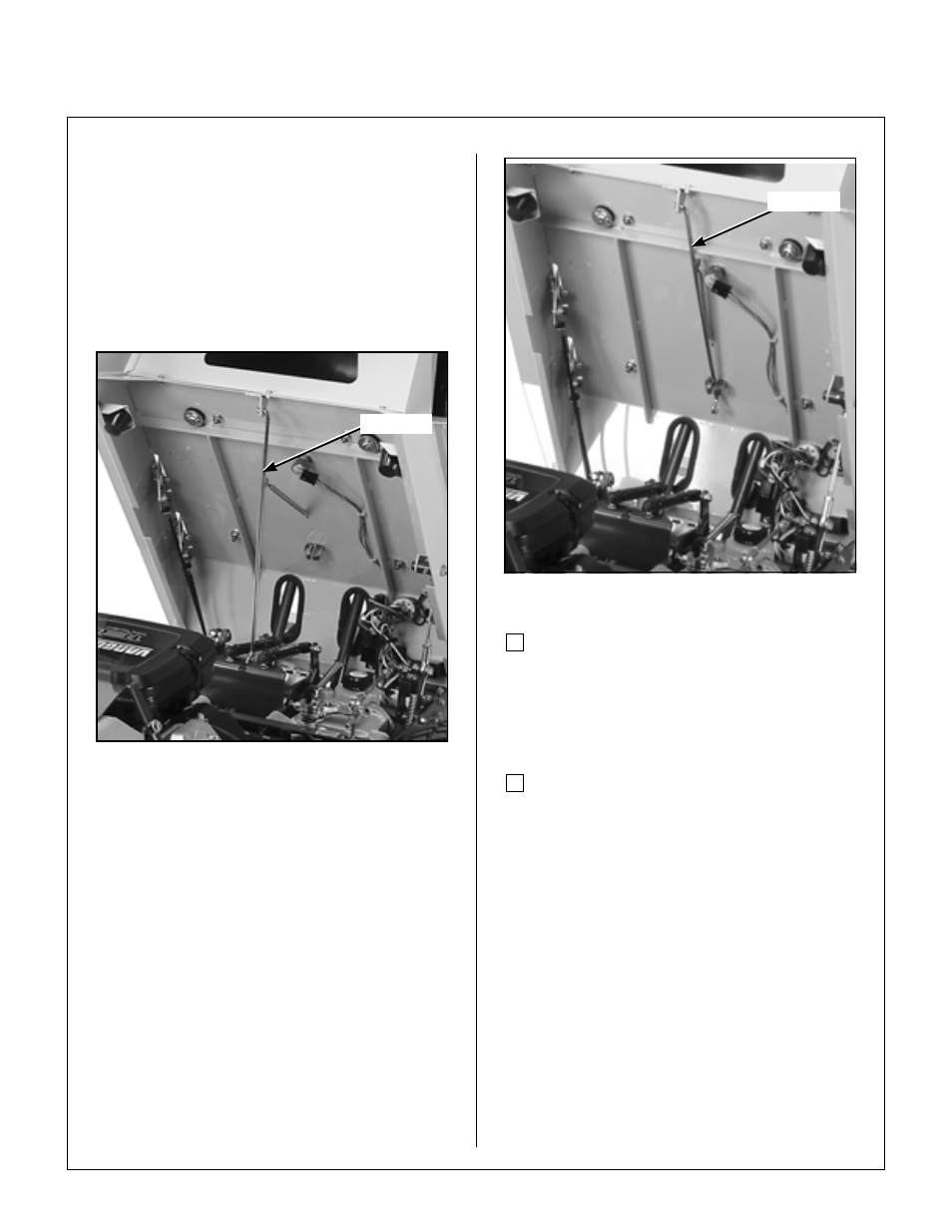 Preoperating checklist, Body rod in engaged position, Body rod in stowed position | Assembly instructions | Briggs & Stratton MB (18 HP) User Manual | Page 23 / 76
