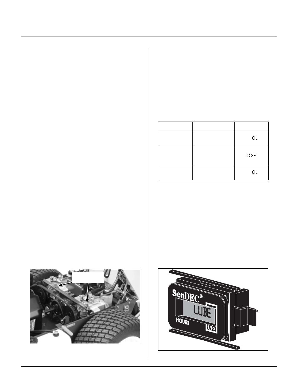 Parking brake, Transaxle lockout rods, Hydro lockout rod location | Hourmeter, Operating instructions | Briggs & Stratton MB (18 HP) User Manual | Page 28 / 76