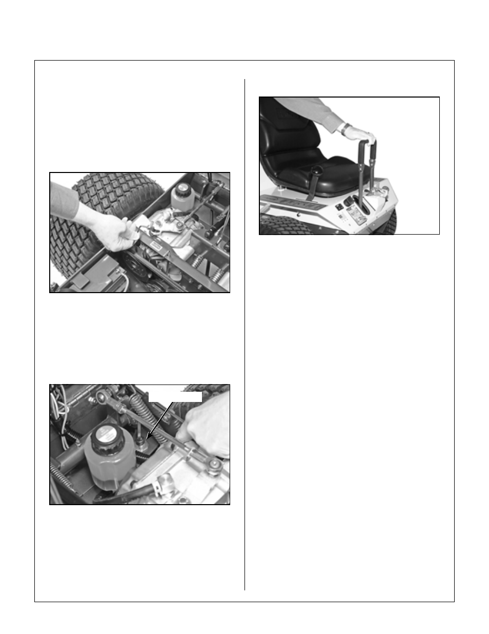 Neutral travel end adjust, Neutral switch adjustment - step 6, Fsc switch location | Forward speed control friction adjustment - step 7, Fsc position with levers, Maintenance instructions | Briggs & Stratton MB (18 HP) User Manual | Page 56 / 76