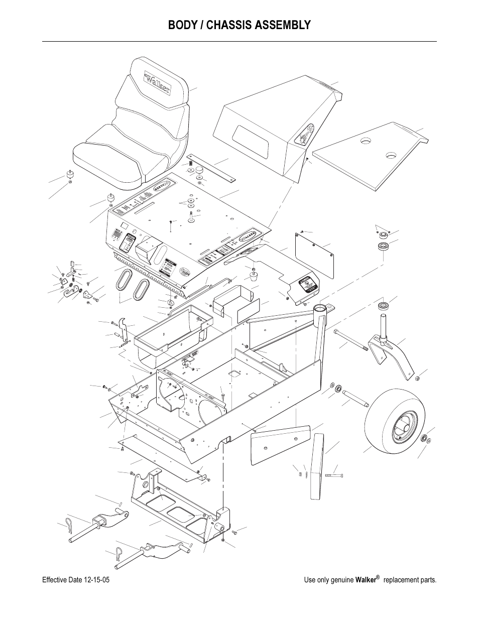 Body / chassis assembly | Briggs & Stratton MB (18 HP) User Manual | Page 61 / 76