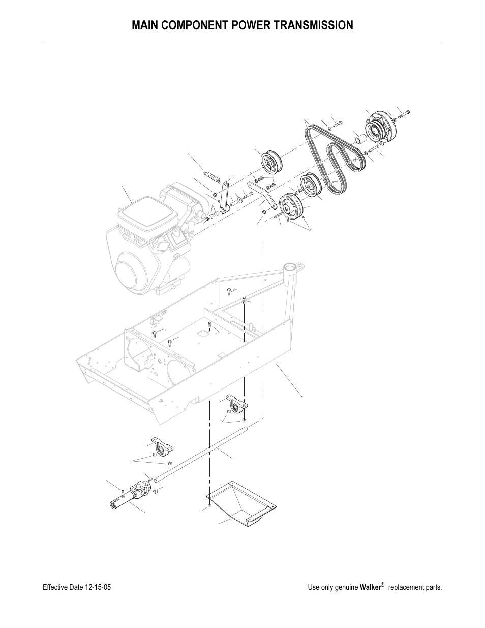Main component power transmission | Briggs & Stratton MB (18 HP) User Manual | Page 63 / 76