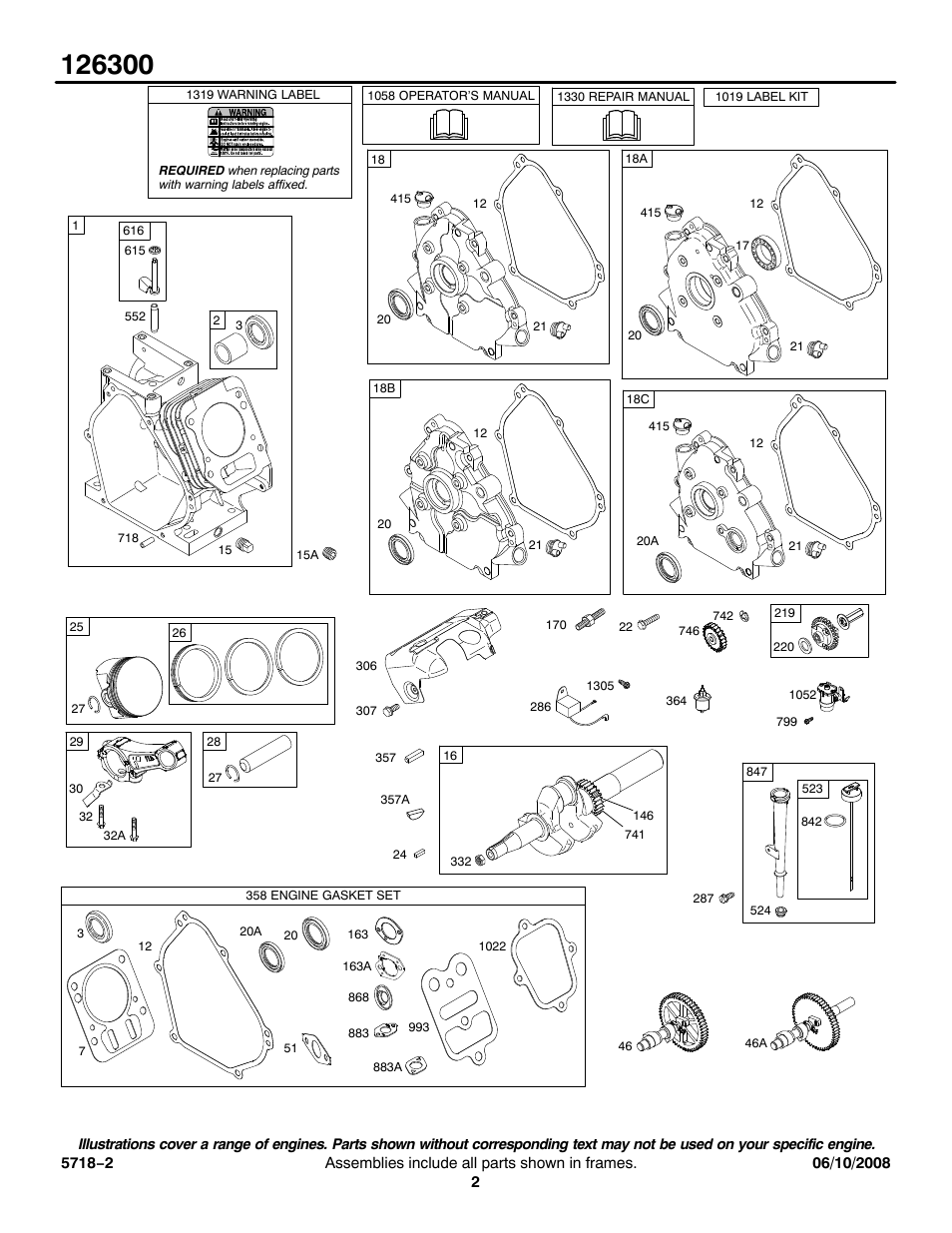 Briggs & Stratton 126300 User Manual | Page 2 / 13