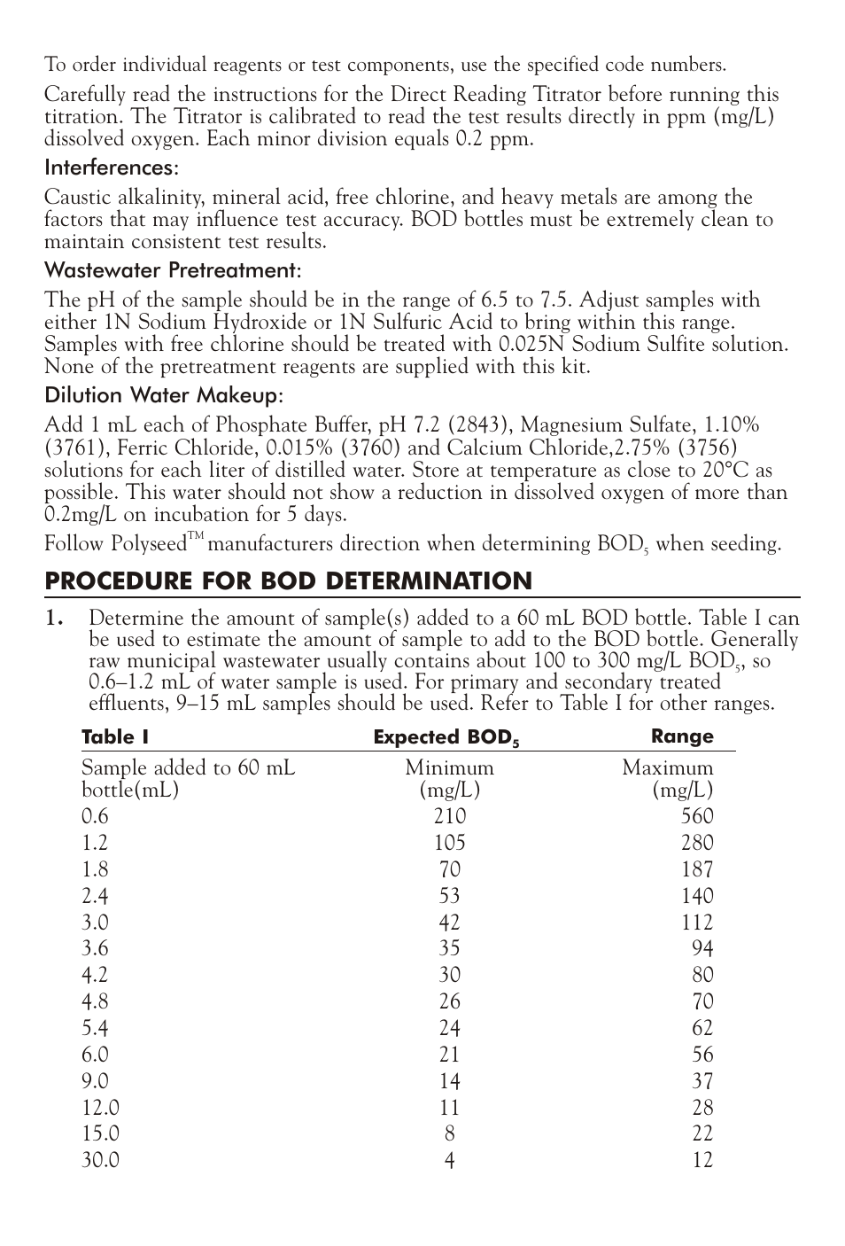 LaMotte MINI BOD5 TEST KIT M-B User Manual | Page 2 / 4